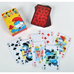 De Smurfen - Speelkaarten set 55 stuks (gekleurd/rood)